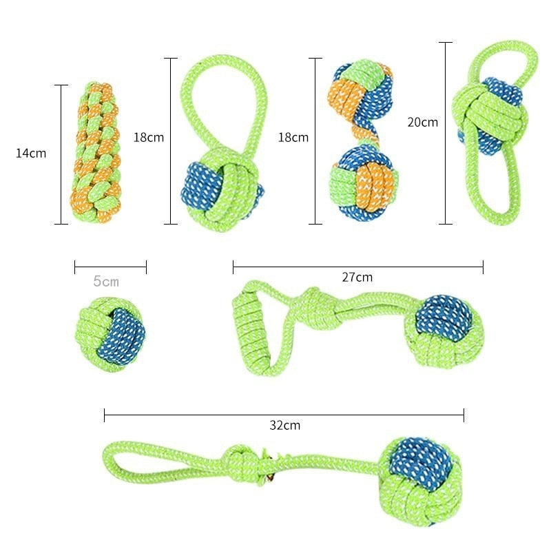 Greens Dog Rope Chew Toys Bite Resistant