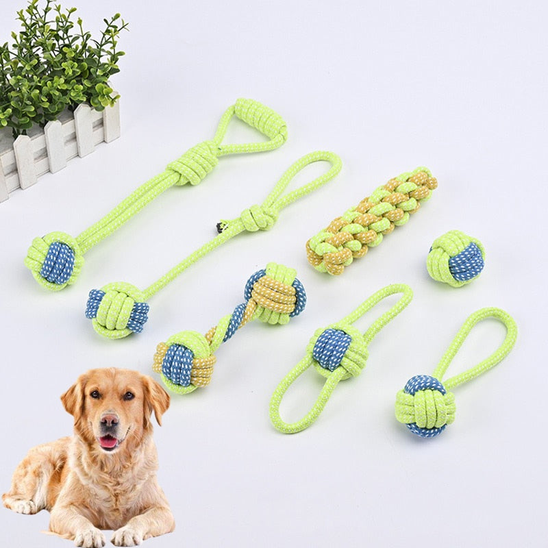 Greens Dog Rope Chew Toys Bite Resistant